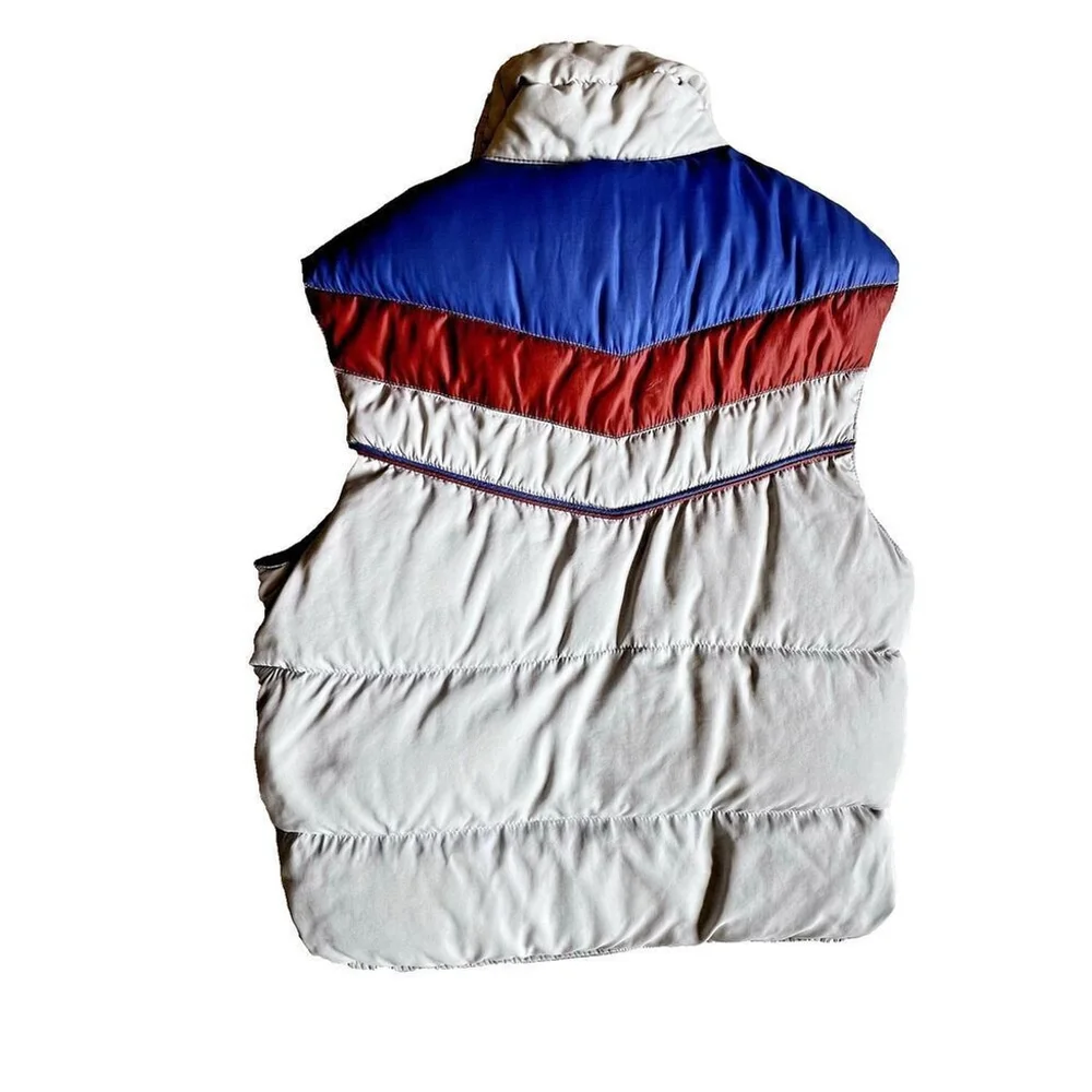Campusport vest front unisex button sleeveless winter warm multicolor size L - Picture 6 of 9